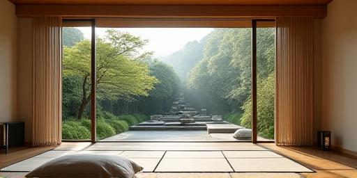 モダンな和室の宿泊施設